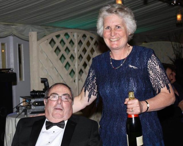 Mark Barthorpe and Doone Chatfeild-Roberts at the Midlands Area Point-to-Point Association awards evening.