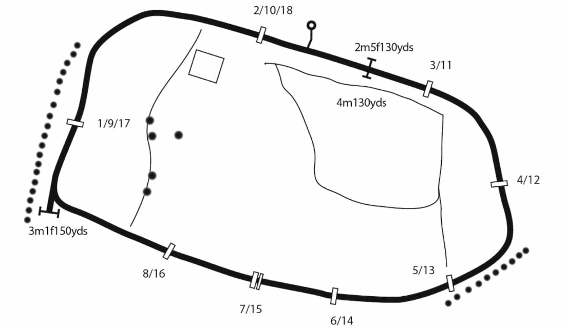 Dingley point-to-point course map