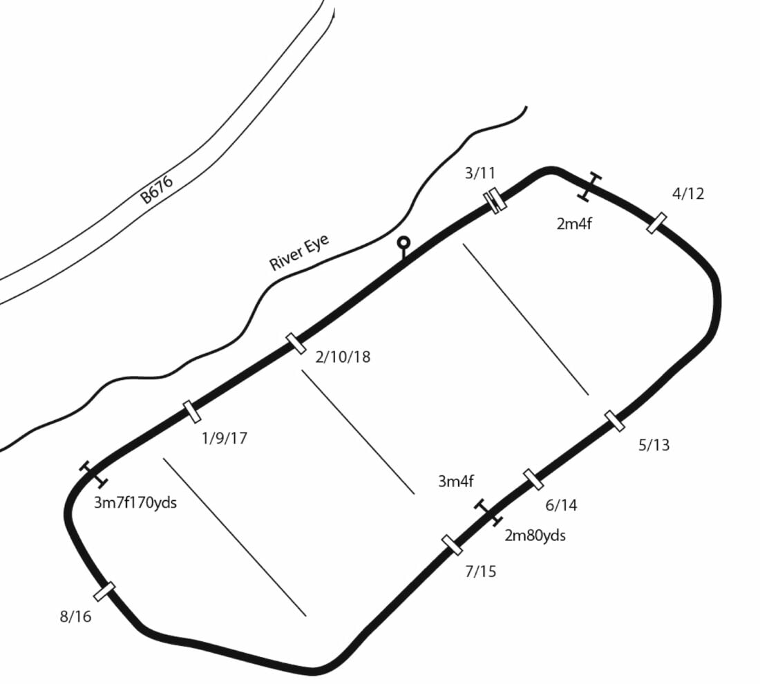 Garthorpe point-to-point course map